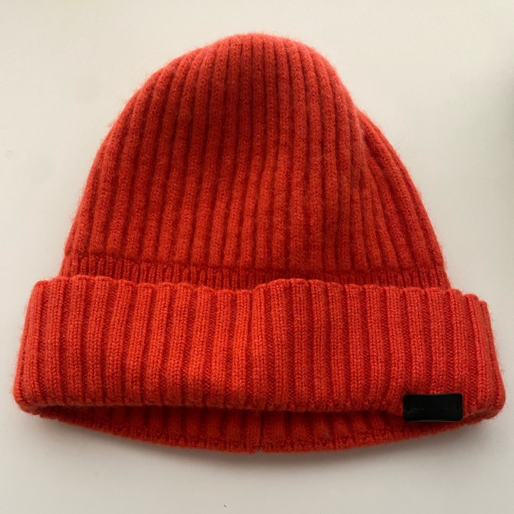 Cozy Orange Ribbed Beanie